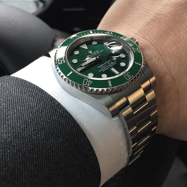 Green Ceramic Bezel Rolex Submariner With Green Dial