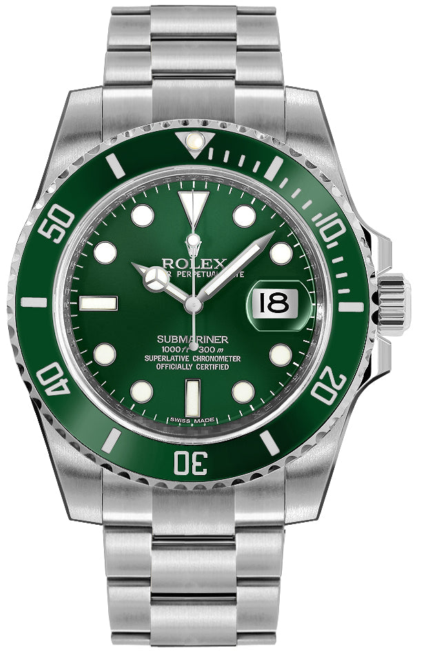 Green Ceramic Bezel Rolex Submariner With Green Dial