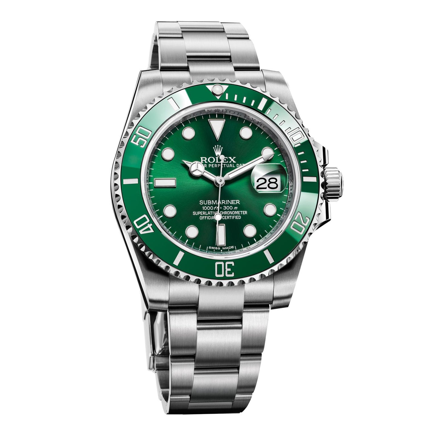 Green Ceramic Bezel Rolex Submariner With Green Dial